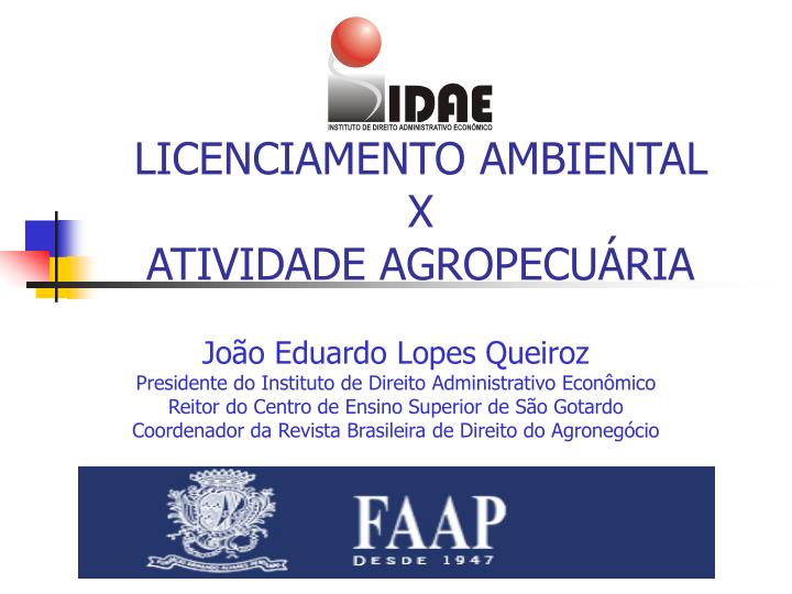 licenciamento ambiental x atividade agropecu ria