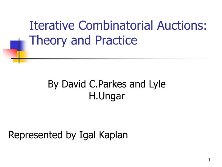 iterative combinatorial auctions theory and practice