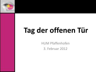 tag der offenen t r