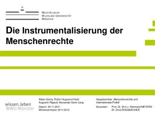 d ie instrumentalisierung der menschenrechte
