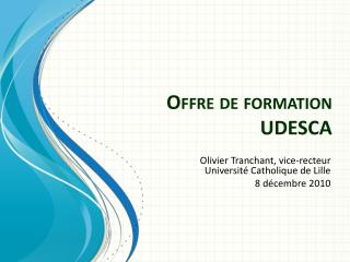 offre de formation udesca