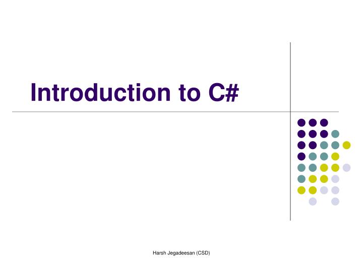 introduction to c