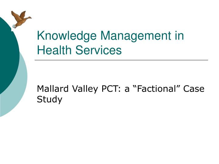 knowledge management in health services