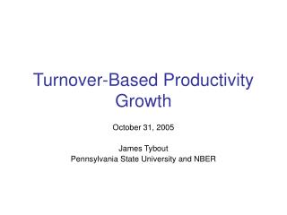 Turnover-Based Productivity Growth