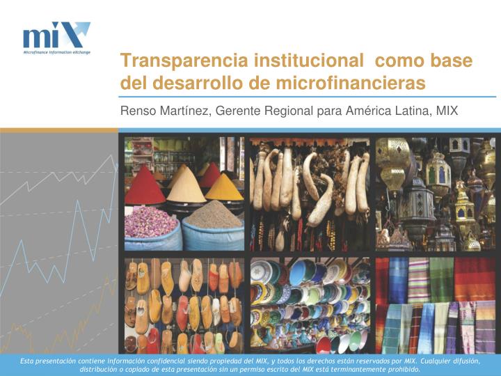 transparencia institucional como base del desarrollo de microfinancieras
