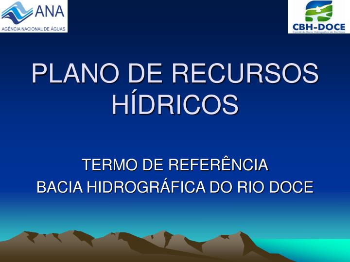 plano de recursos h dricos