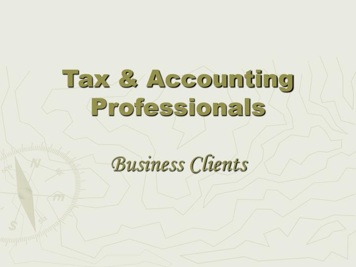 tax accounting professionals business clients