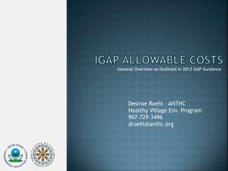 IGAP Allowable Costs