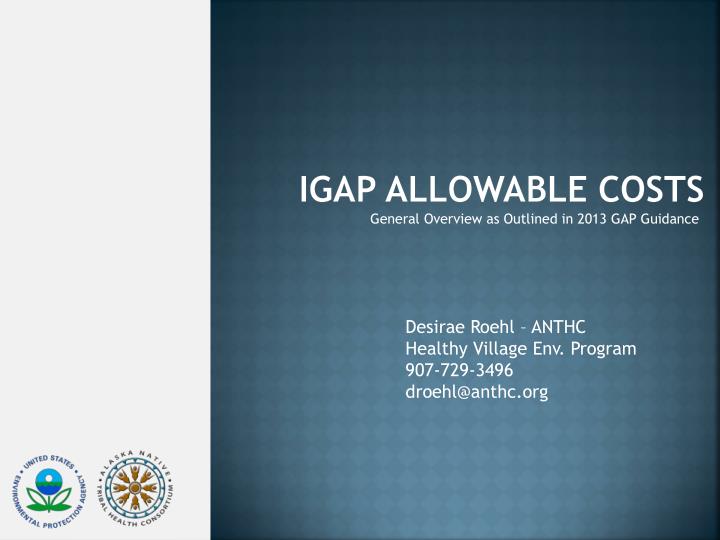 igap allowable costs