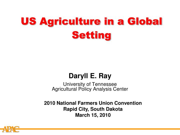us agriculture in a global setting