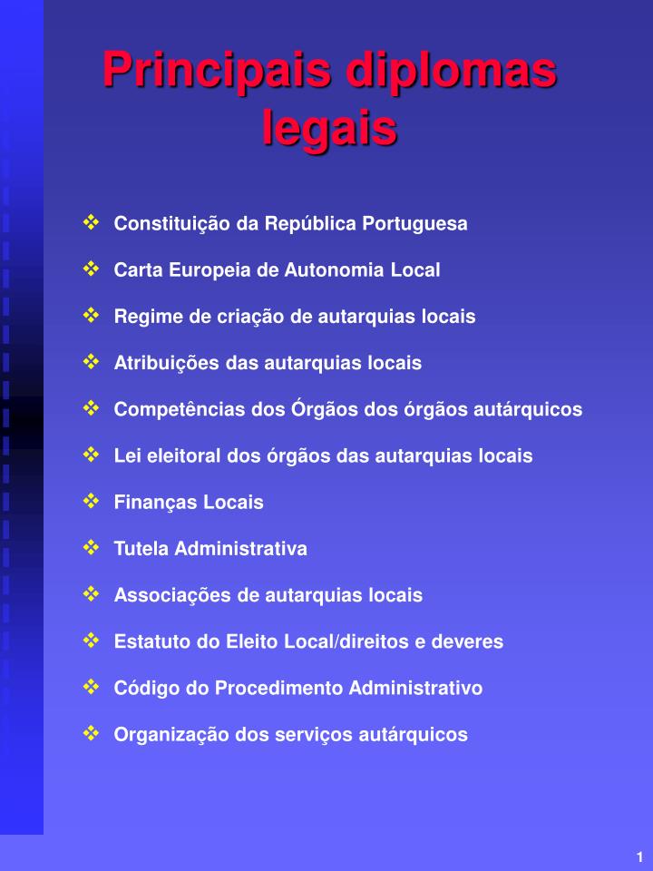 principais diplomas legais