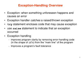 Exception-Handling Overview