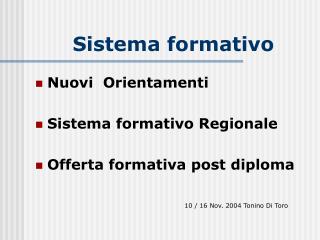 sistema formativo