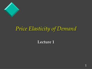 Price Elasticity of Demand