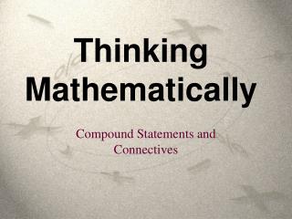 Thinking Mathematically