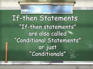 If-then Statements