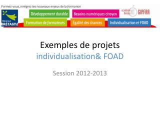 exemples de projets individualisation foad