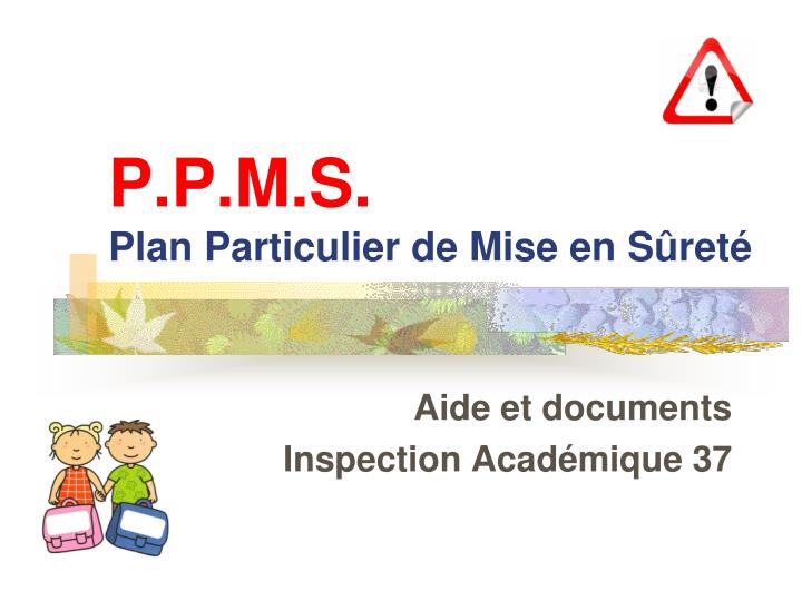 p p m s plan particulier de mise en s ret