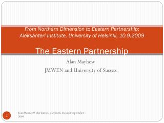 Alan Mayhew JMWEN and University of Sussex