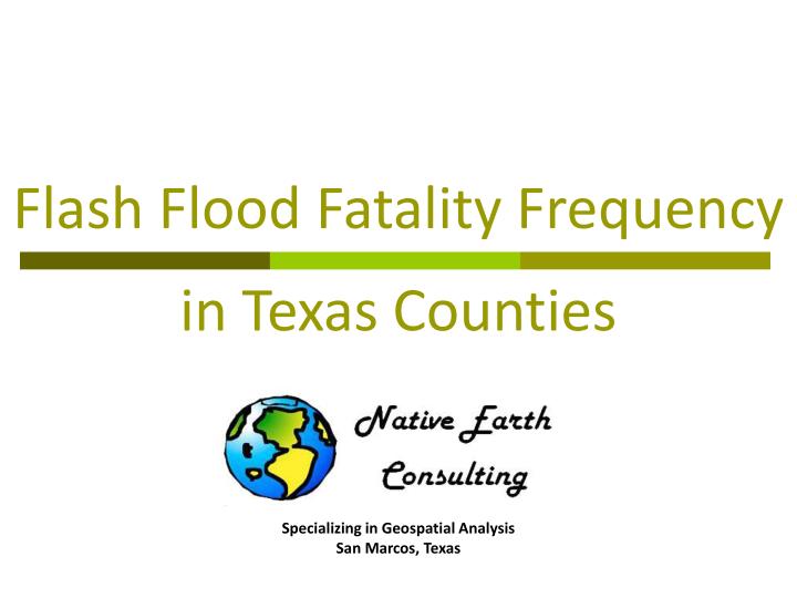 flash flood fatality frequency in texas counties