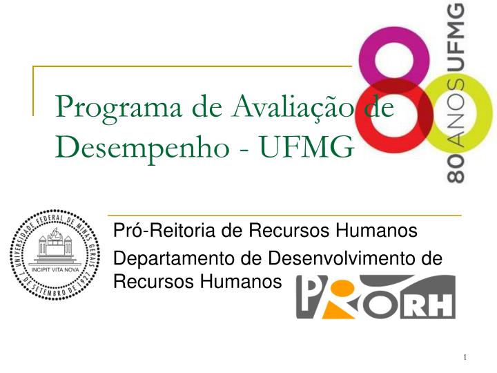 programa de avalia o de desempenho ufmg