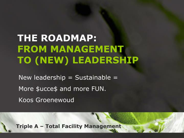 the roadmap from management to new leadership