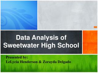 Data Analysis of Sweetwater High School