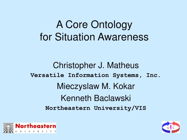 a core ontology for situation awareness