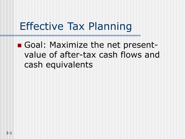 effective tax planning