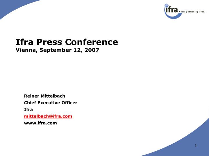 ifra press conference vienna september 12 2007
