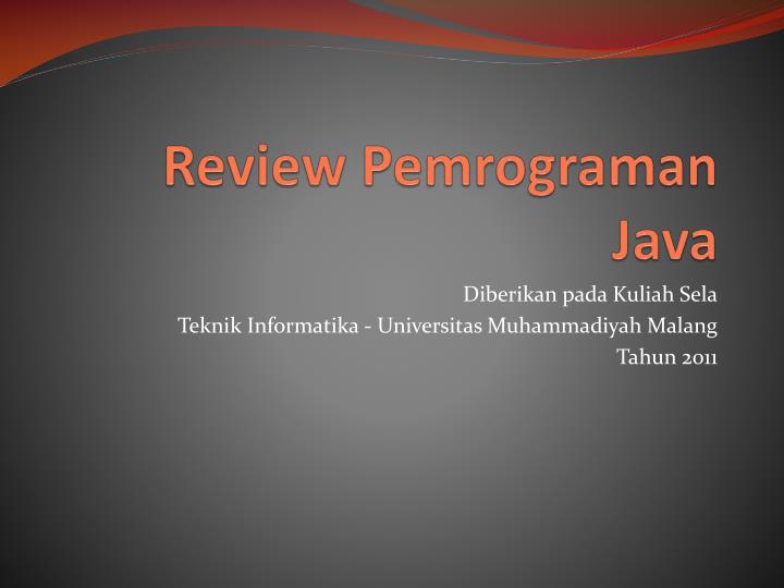 review pemrograman java