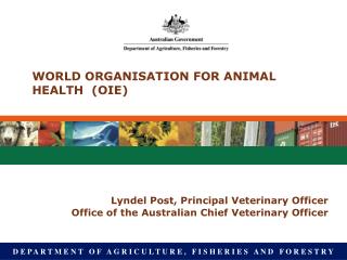 WORLD ORGANISATION FOR ANIMAL HEALTH (OIE)