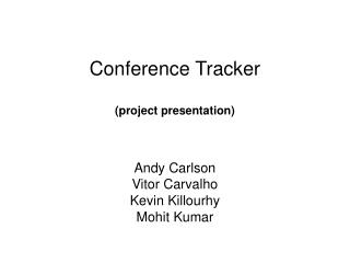 Conference Tracker (project presentation)