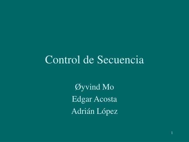 control de secuencia