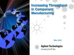 Increasing Throughput in Component Manufacturing
