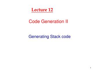 Lecture 12