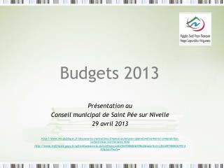 budgets 2013