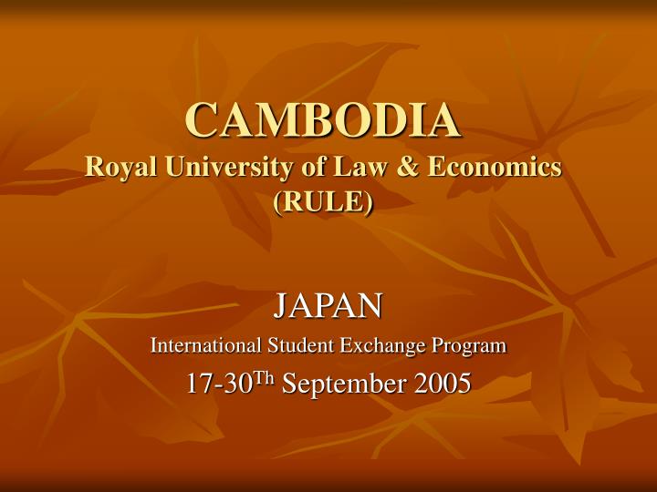 cambodia royal university of law economics rule