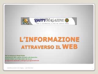 l informazione attraverso il web