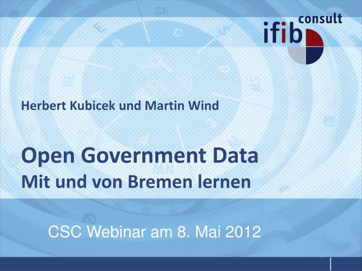 herbert kubicek und martin wind open government data mit und von bremen lernen