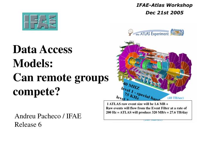 ifae atlas workshop dec 21st 2005