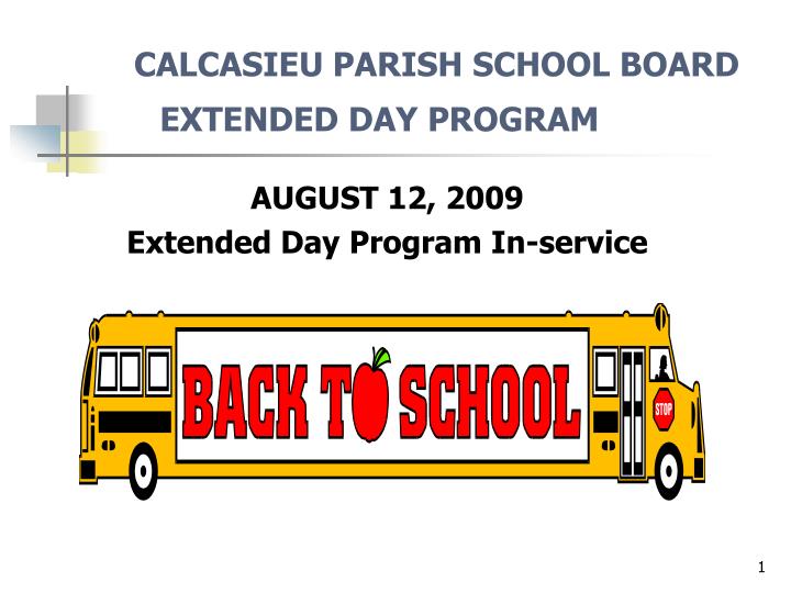 calcasieu parish school board extended day program