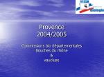 Marine Conservation Initiatives in Provence 2004/2005 - slide 1