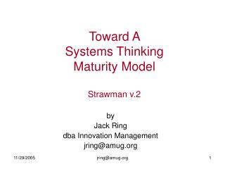 Toward A Systems Thinking Maturity Model Strawman v.2