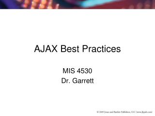 AJAX Best Practices