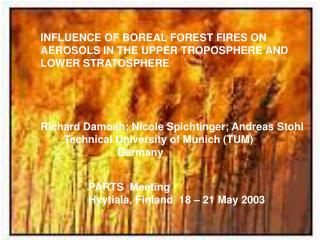 INFLUENCE OF BOREAL FOREST FIRES ON AEROSOLS IN THE UPPER TROPOSPHERE AND LOWER STRATOSPHERE