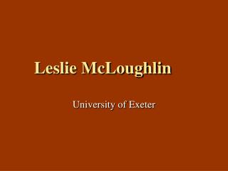 Leslie McLoughlin