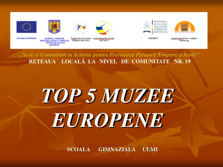 top 5 muzee europene