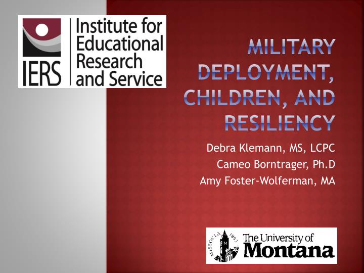 military deployment children and resiliency