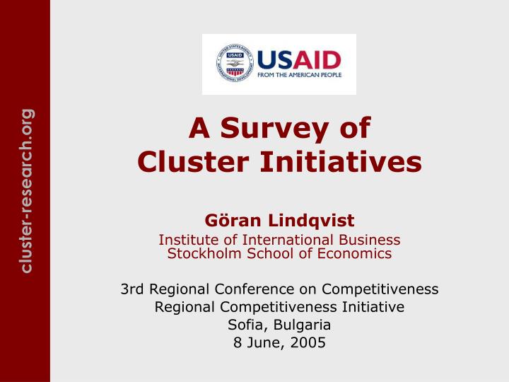 a survey of cluster initiatives